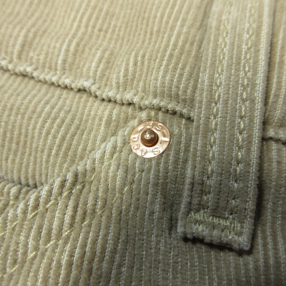 Vintage Levi's Corduroy Pants Womens 12 Khaki Straight Leg 941 Made USA 90s - Picture 16 of 16